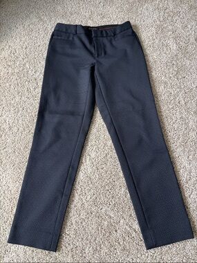 Banana Republic Women’s Black Dress Pants - Subtle Pattern Straight Leg